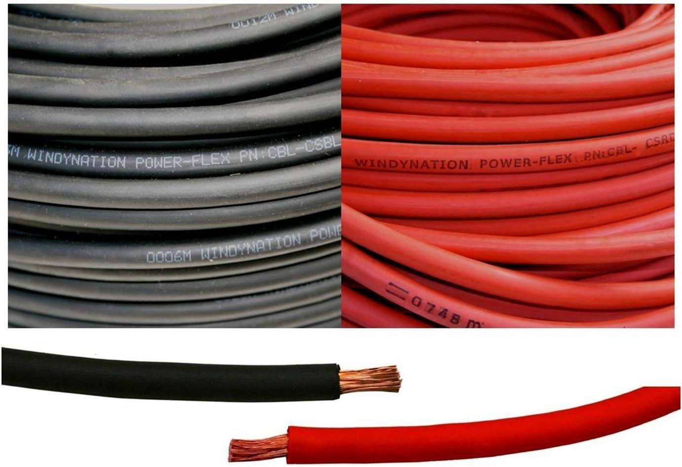 4 AWG 10 Feet Red + 10 Feet Black Welding/Battery Cable