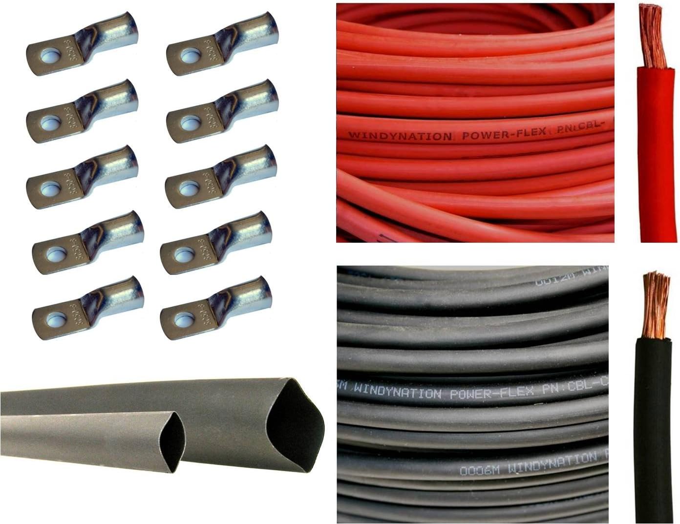 4 AWG 10 Feet Red + 10 Feet Black Welding/Battery Cable