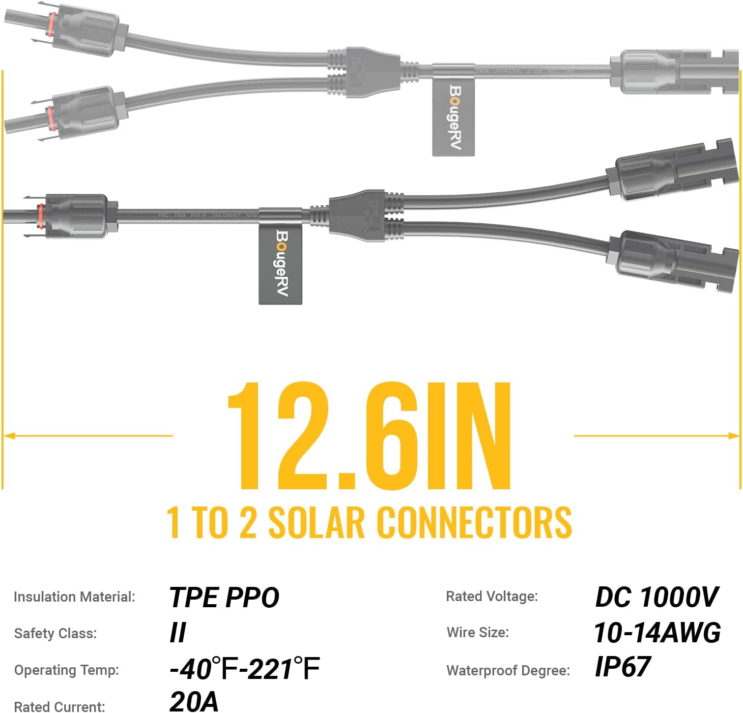 MC4 Solar Connectors "Y" or "T" splitters